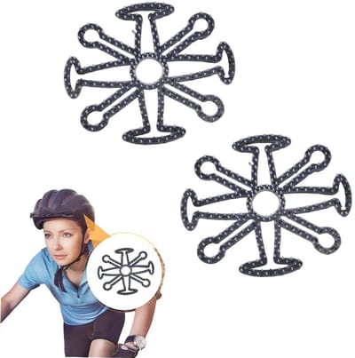 2 stuks - zwarte siliconen helmvoering - Geventileerd en ademend, drukt niet op je kapsel - Voorkomt geurtjes - Zacht, gemakkelijk schoon te maken en vormvast - 22*20 cm