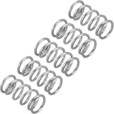 Drukveren Set - Compressieveren Spiraalveren - Industriële Toepassingen - 304 Roestvrij Staal - 06 x 5 x 10 mm - Zilver