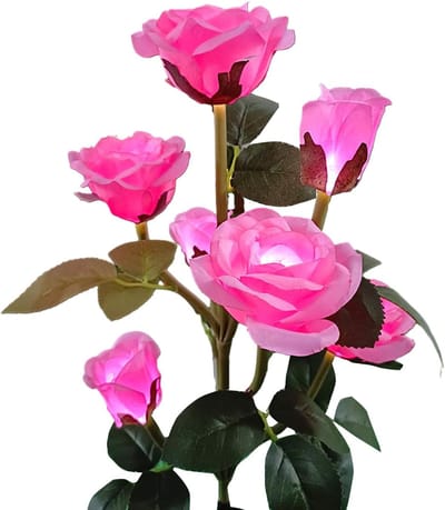 ZVD Roze Solar Tuinlamp - Automatisch Oplaadbare Waterdichte Solar Lamp - LED Buitenlamp - Geschikt voor Terrassen, Tuinaanleg, Bloempotten, Looppaden - Roze