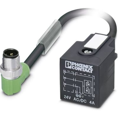 Phoenix Contact 1434947 Sensor/actuator connector, geassembleerd M12 Aantal polen (sensoren): 3 Stekker, recht, Stekker, haaks 0.60 m 1 stuk(s)