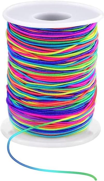 Elastisch Koord voor Armbanden, 1mm Rekbaar Draad voor Sieraden, Kralen String voor Creatieve Projecten, Regenboogkleurige Variaties