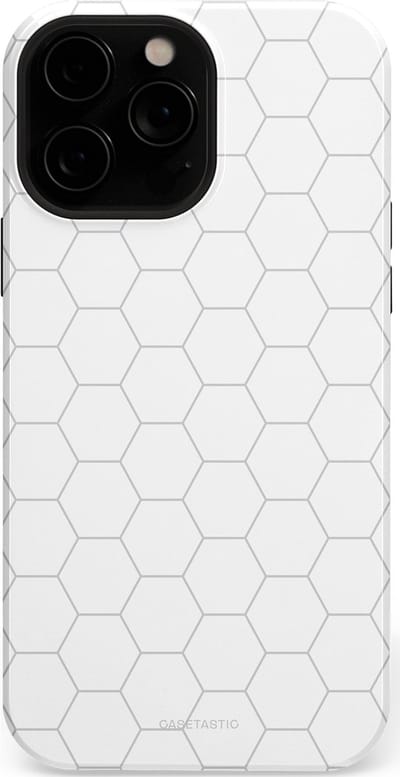 Casetastic Hoesje Geschikt voor Apple iPhone 13 Pro Magsafe - Stijlvolle Beschermende Duo-layer Case - Zilverraat