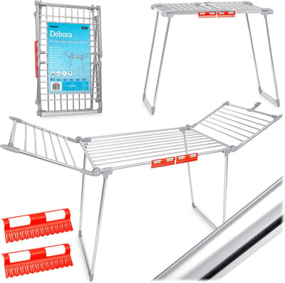 Debora opvouwbare staande wasdroger - RVS - 19 m
