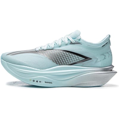 Li Ning Feidian 6 Elite Capsule Zijden Bovenwerk Professionele Marathon Training Demping Hardloopschoenen Unisex Hardloopschoenen Lichtblauw ARMW001-13 45 white