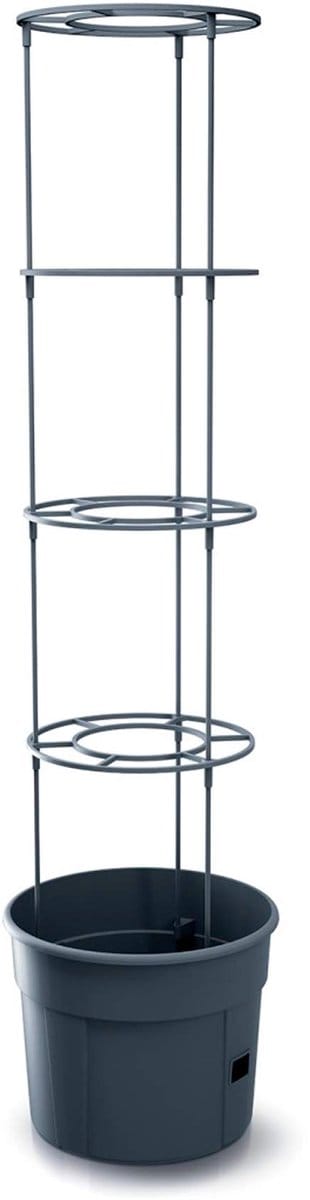 Tomatenpot, tomatengroei, van kunststof, antraciet, 39,2 (l) x 39,2 (b) x 31,5-153 (h) cm