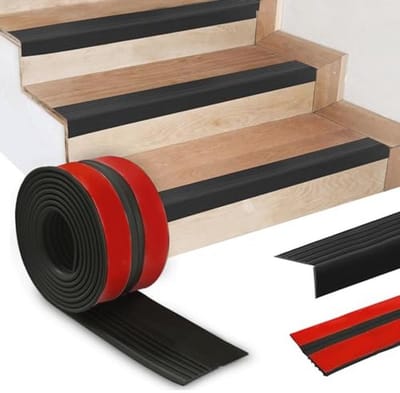 Antislip Traprandprofiel 4m - Zelfklevend PVC voor Binnen en Buiten