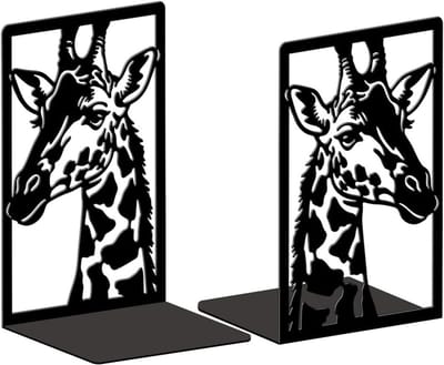 Robuuste metalen boekensteunen voor planken, modern decor voor kantoor en thuis, 14 x 10 x 18 cm, gietijzer, eenvoudig en stijlvol, 1 paar
