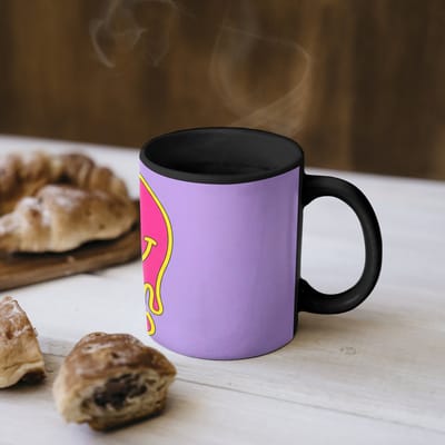 Magische Mok - Foto op Warmte Mokken - Koffiemok - Smiley - Drip - Neon - Magic Mok - Beker - 350 ML - Theemok