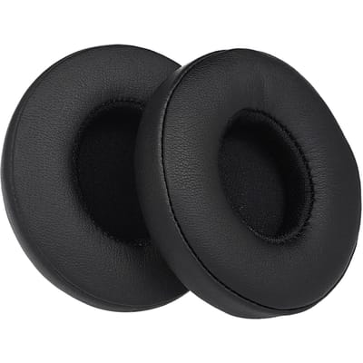2 pièces oreillettes de remplacement coussin d'oreille pour Beats Solo 2/3 sur l'oreille casque sans fil noir noir