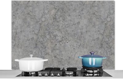 Spatscherm keuken 120x80 cm - Kookplaat achterwand Beton - Antiek - Patronen - Muurbeschermer - Spatwand fornuis - Hoogwaardig aluminium