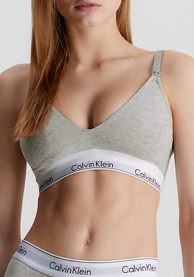 Calvin Klein dames Modern Cotton maternity bra - zwangerschaps BH - grijs