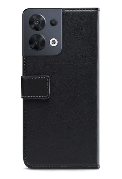 Mobilize Telefoonhoesje geschikt voor OPPO Reno 8 Hoesje | Mobilize Classic Gelly Wallet Bookcase Portemonnee | Pasjeshouder voor 2 Pasjes | Telefoonhoesje voor Pinpas / OV Kaart / Rijbewijs - Zwart