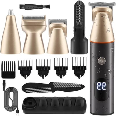 Haartrimmer Body Groomer - Verzorgingstrimmer Ontharing - Persoonlijke Verzorging - USB Oplaadbaar - 90 Min Gebruik - Goud & Zwart