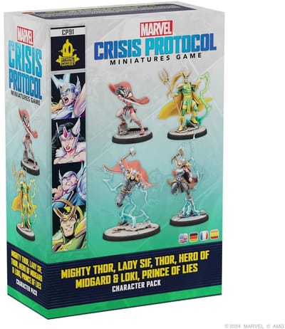Atomic Mass Games Marvel speelgoedset Mighty Thor Lady Sif Thor Loki.