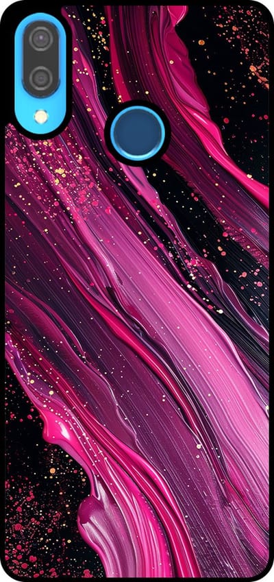 Smartphonica Telefoonhoesje Geschikt voor Huawei P20 Lite / Nova 3E met marmer opdruk - TPU backcover case marble design - Paars Roze geschikt voor Huawei Nova 3E;Huawei P20 Lite (2018)
