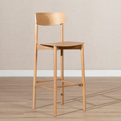 Bronx71® Scandinavische barkruk Miquel naturel eiken 78,5 cm - barstoel