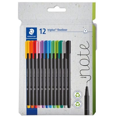 Fineliner »triplus&reg; 334 gekleurd assorti 12 kleuren« 0,3 mm 12 stuks