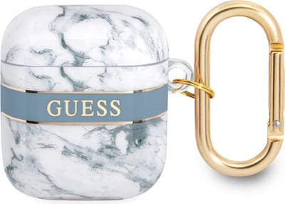 Guess Airpods - Airpods 2 Case - Marble - Blauw