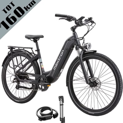 Maxton Urban 20 E-bike – 28 Inch – Koppelsensor – Riemaandrijving – 36V 15Ah Accu – Actieradius tot 90 km – Lage Instap