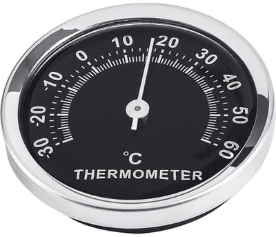 Wandthermometer - Temperatuurmeter Binnen - Binnen Temperatuur Meten - Digitaal Scherm - 58 cm - Zwart