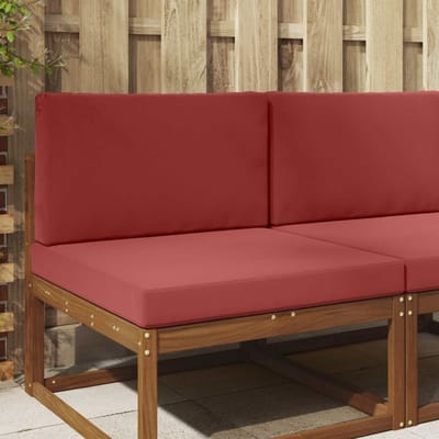 vidaXL - Buitenbankkussen - Polyester - Wijnrood - 80 - x - 80 - cm