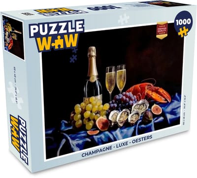 Puzzel Champagne - Luxe - Oesters - Legpuzzel - Puzzel 1000 stukjes volwassenen