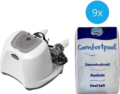 Intex - Zoutwatersysteem 26670GS & Zwembadzout 180 kg