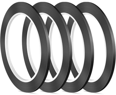 Zwarte Zelfklevende Whiteboard Tape - 4 Stuks - Grafische Tape voor Diagrammen en School