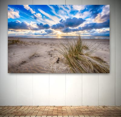 Foto op Canvas - Strand AlexF022 – Formaat 120 x 80cm - Wanddecoratie - Muurdecoratie woonkamer - Slaapkamer decoratie - Kamer accessoires - Schilderijen op canvas