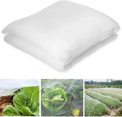 Insectennet - 2 x 5 m - Fijnmazig insectengaas voor tuin en planten - Moestuinnet - Plantennet - Anti-vogel net - Fruitnet - Insectengaas tegen koolvliegen en anderen - Netten - Fijnmazig tuinnet Groentenet - Gewasbescherming - Tuinspullen - Wit