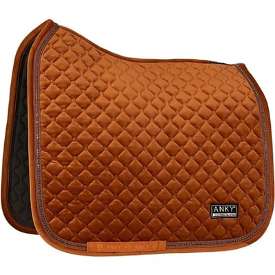 Dressuurdeken voor paarden in fluweel/steen ANKY