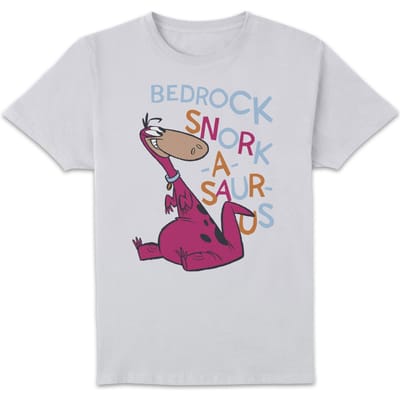 The Flintstones Bedrock Snork-A-Saur-Us Men's T-Shirt - White - S