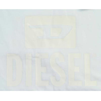 Diesel Heren Monotone Logo T-Shirt (Helder wit)