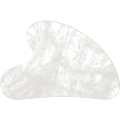 Clean Skin Club, Gua-Sha carved stone, white quartz, 1 piece white