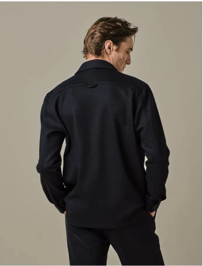 Profuomo - Vest Donkerblauw Profuomo Lange Mouw Overhemd Donkerblauw Ppwf30002