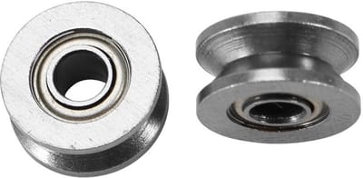 Dailygoods- V Groove Lager 10 Stuks - Koolstofstaal - Dubbel Afgeschermd - 1,5 mm Diepe V-groef - Binnendiameter 4 mm - Buitendiameter 13 mm - Lineaire Lagers