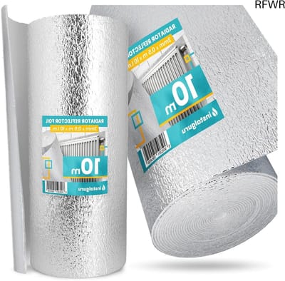 RFWR® Warmtereflecterende Isolatiefolie 3 x 0,5 x 10 m - Energie Besparende Aluminiumfolie voor Radiatoren