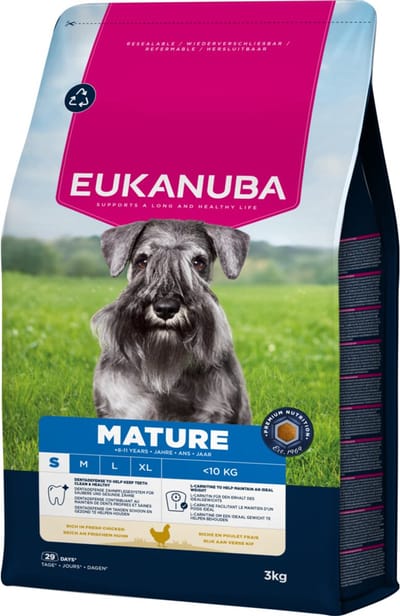 Eukanuba Hondenvoer Droog Life Care Dog Mature Small Kip - 3 x 3 kg - Voordeelverpakking