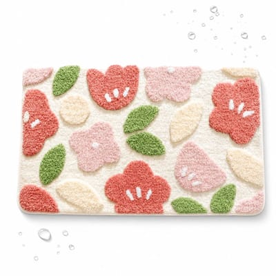 VHV - Badmat - Douchemat - Antislip badkamermat - Absorberende microvezelmat - Voor badkamer slaapkamer en keuken - 40x60 cm