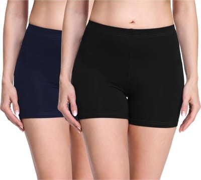 Merry Style Dames Leggings - Shorts - Korte - Viscose - Wielershorts - 2Pack - MS-MS10-283-LE-2P - Zwart/Marineblauw (2Pack) - XS