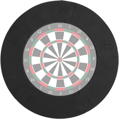 Dartbord Surround - Muur Bescherming - Thuis Darten - 5-Delig Splitsend - 72cm Buiten Diameter - Zwart