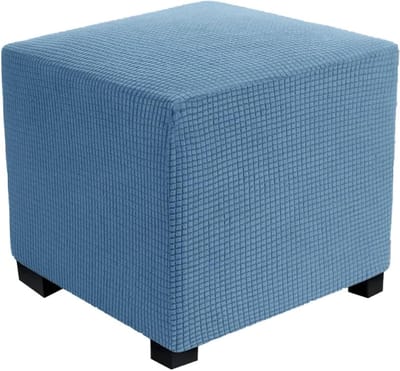 Ottomaanse hoes - Voetenbankhoezen Krukhoezen - Meubels Beschermen - Op maat gemaakt - Maat S - Blauw