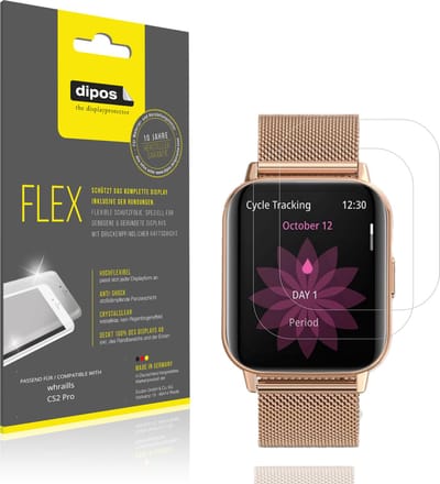 dipos – 2x Beschermfolie geschikt voor whraills CS2 Pro | 3D Full Cover Screenprotector | 100% Passend
