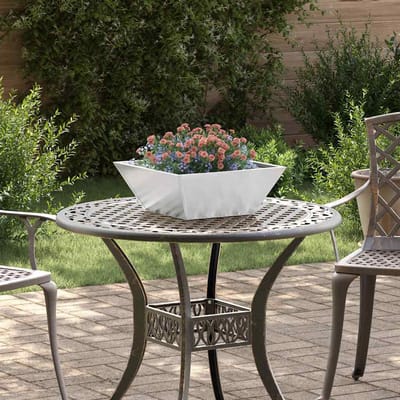 vidaXL - Plantenbak - 5 - st - zilver - 40 - x - 40 - x - 15 - cm - Roestvrij - staal
