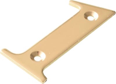 AMIG - Huisnummer 1 (Een) - Gepolijst Messing – 50 x 1,5mm – Schroefbaar