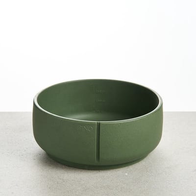 PINO Sandstone Hondenvoerbak Classic Feeder (hondenkom) - Groen (Crocodile Green) - Large ⌀21cm - 2000ml