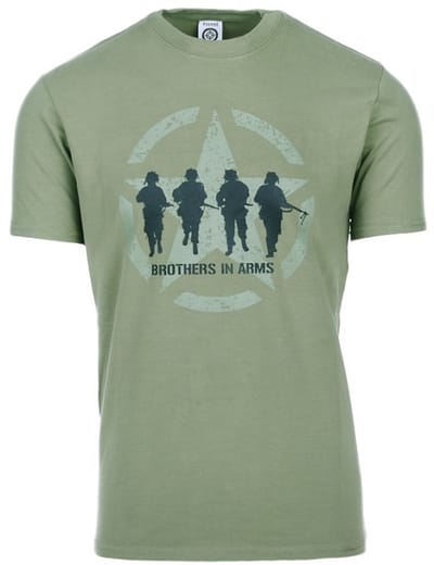 Fostex Garments - T-shirt Brothers in Arms (kleur: Groen / maat: S)