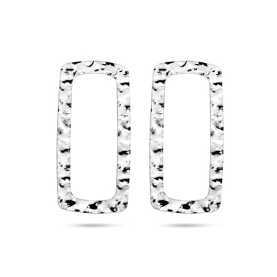 Zilver Gerhodineerd Oorknoppen Gehamerd 1336885