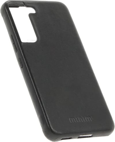 Minim Samsung Galaxy S23 Hoesje Back Cover Echt Leer Zwart
