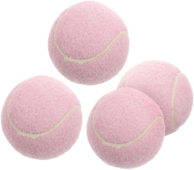 Tennisballen Set - Oefenballen - Beginners Training - Hoge Zichtbaarheid - 4 Stuks - Roze